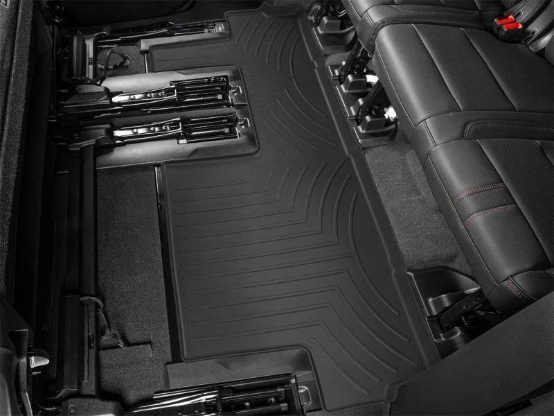 WeatherTech 2021+ Cadillac Escalade ESV (w/ 2nd Row Bench Seating) Rear FloorLiner - Black - Side View