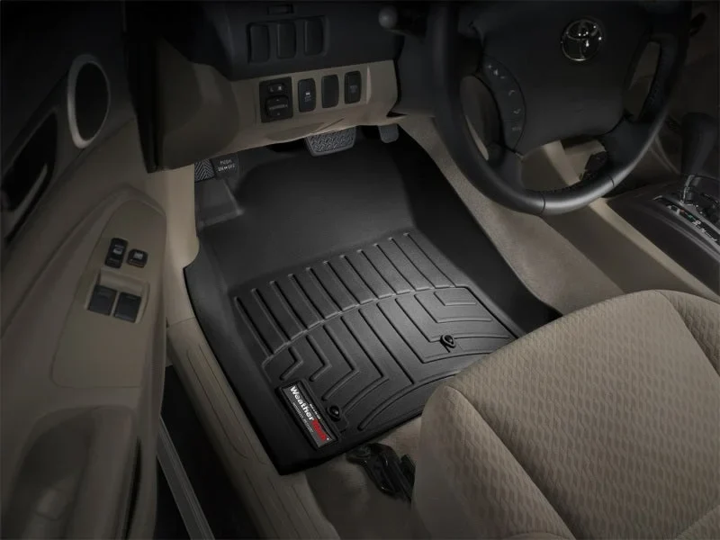 WeatherTech 05-11 Toyota Tacoma Front FloorLiner - Black - Installation View