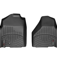 WeatherTech 09+ Dodge Ram 1500 Front FloorLiner - Black - Back View