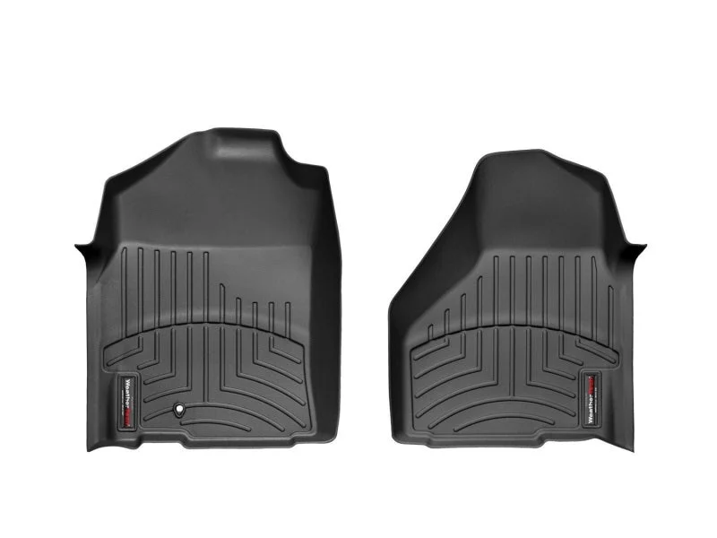 WeatherTech 09+ Dodge Ram 1500 Front FloorLiner - Black - Back View