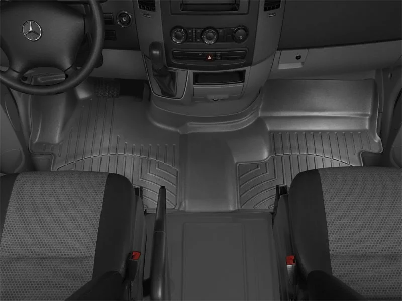 WeatherTech 07+ Dodge Sprinter Front FloorLiner - Black - Installation View
