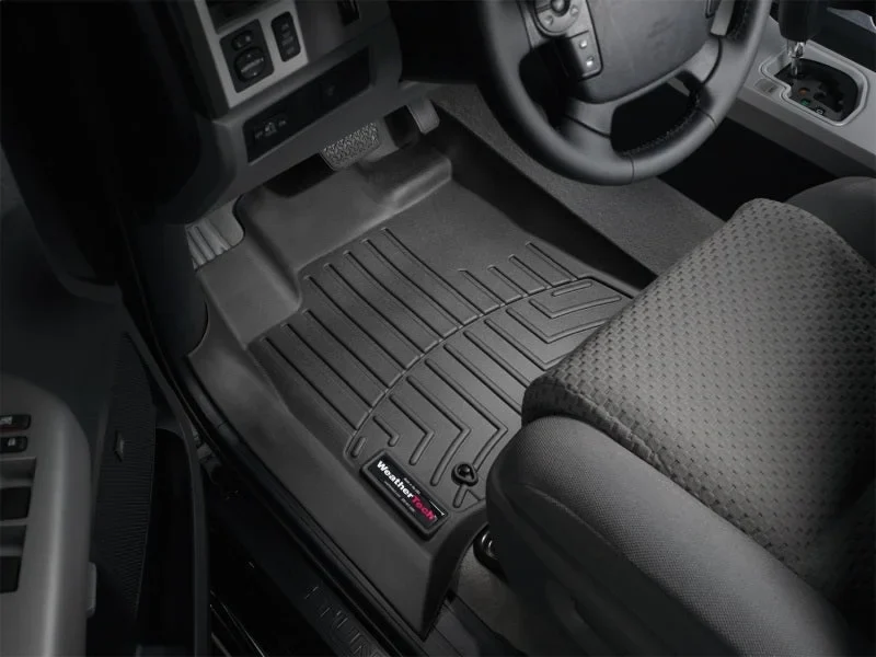 WeatherTech 07-09 Toyota Tundra Front FloorLiner - Black - Installation View