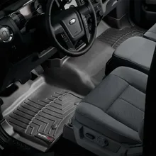 WeatherTech 11+ Ford F-150 Front FloorLiner - Black - Installation View