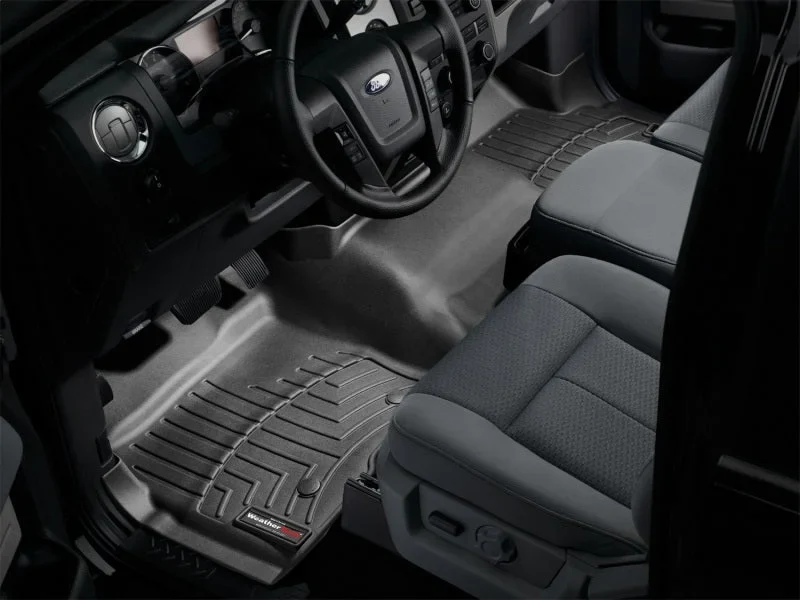 WeatherTech 11+ Ford F-150 Front FloorLiner - Black - Installation View
