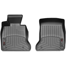 WeatherTech 11+ BMW 5-Series Front FloorLiner - Black - Back View