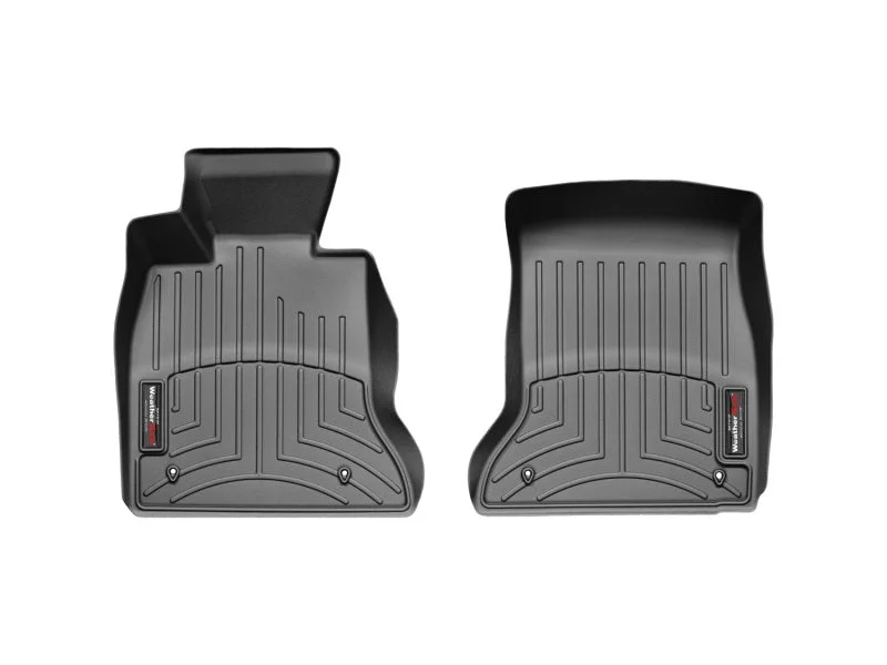 WeatherTech 11+ BMW 5-Series Front FloorLiner - Black - Back View