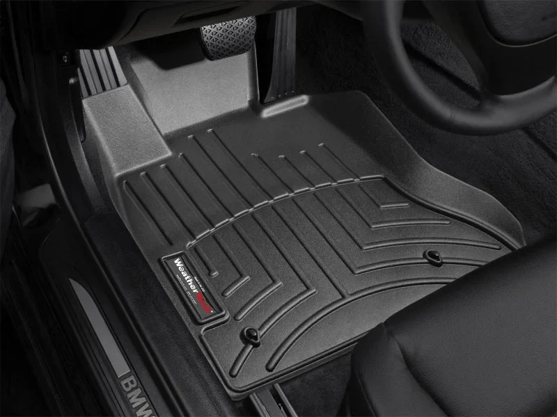 WeatherTech 11+ BMW 5-Series Front FloorLiner - Black - Installation View