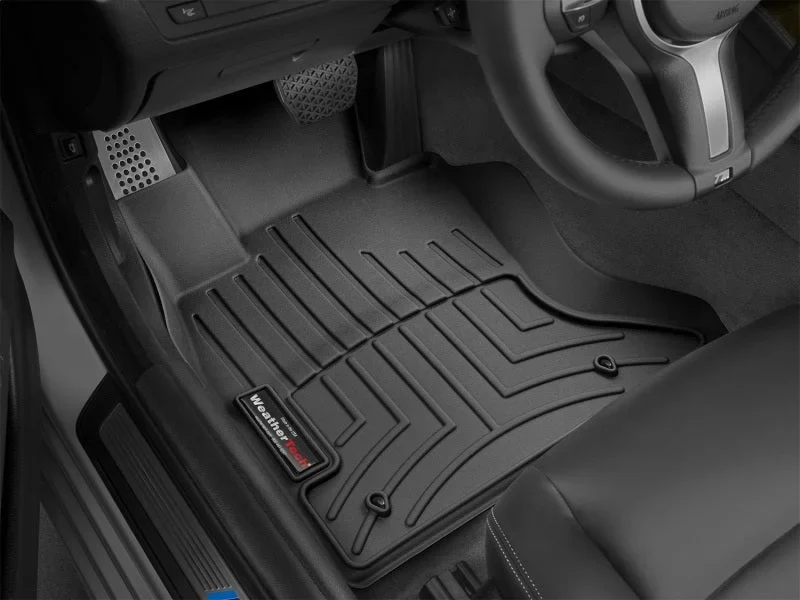 WeatherTech 11+ BMW 5-Series Front FloorLiner - Black - Installation View