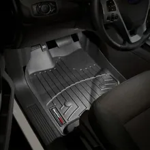 WeatherTech 11-13 Ford Edge Front FloorLiner - Black - Installation View