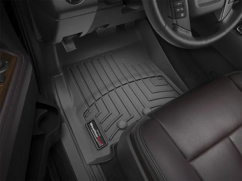 WeatherTech 11-17 Ford Navigator/Navigator L Front FloorLiner - Black - Installation View