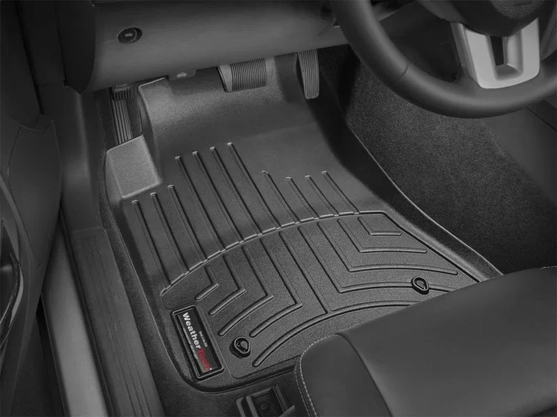 WeatherTech 11+ Dodge Challenger Front FloorLiner - Black - Installation View