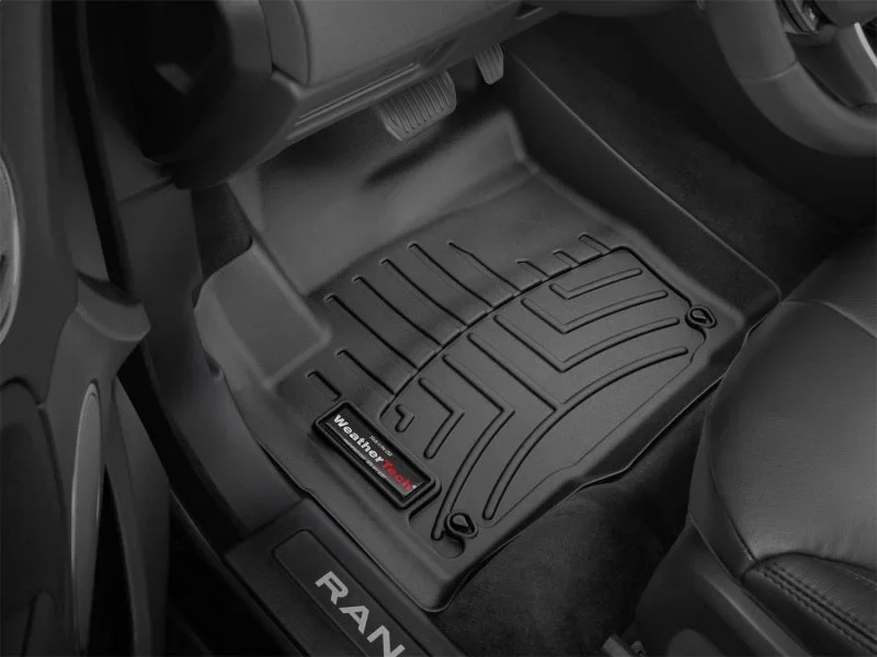 WeatherTech 12+ Land Rover Range Rover Evoque Front FloorLiner - Black - Installation View