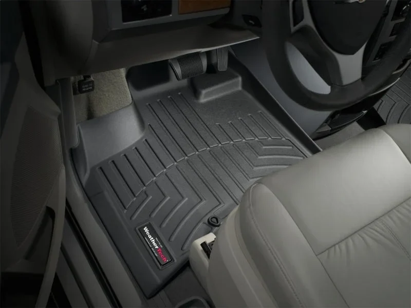 WeatherTech 11+ Chrysler Town & Country Front FloorLiner - Black - Installation View