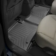 WeatherTech 13+ Hyundai Santa Fe Rear FloorLiner - Black - Installation View