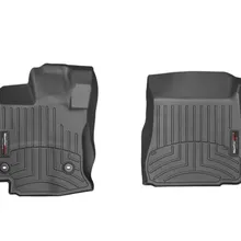 WeatherTech 13+ Toyota Venza Front FloorLiner - Black - Back View
