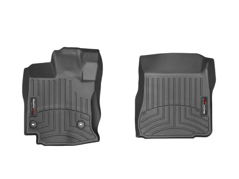 WeatherTech 13+ Toyota Venza Front FloorLiner - Black - Back View