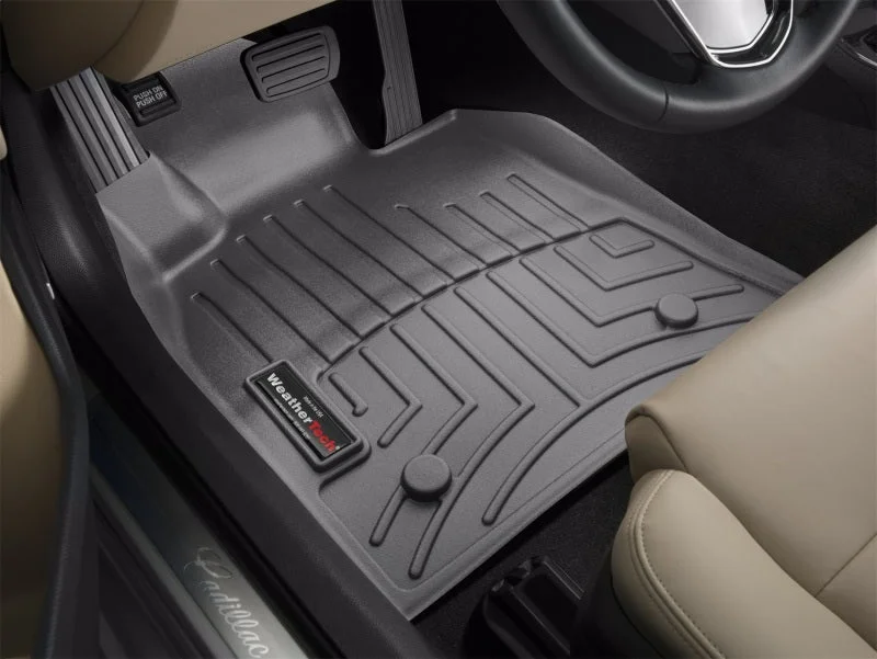 WeatherTech 13+ Cadillac ATS Front FloorLiner - Black - Installation View