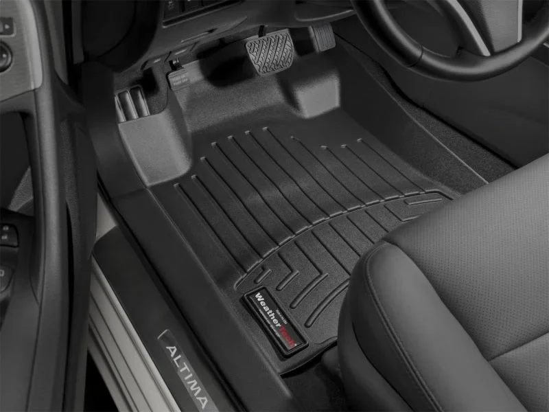 WeatherTech 2013(Late Production) -2015 Nissan Altima Front FloorLiner - Black - Installation View