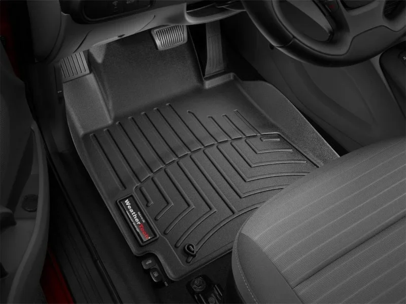 WeatherTech 14+ Kia Forte Front FloorLiner - Black - Installation View