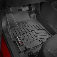 WeatherTech 14+ Mitsubishi Mirage Front FloorLiner - Black - Installation View