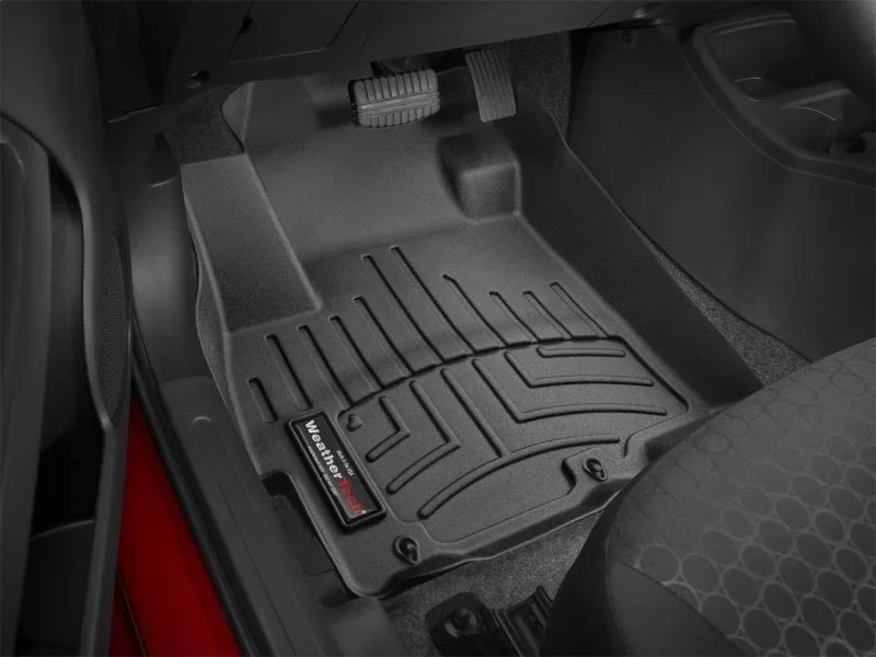 WeatherTech 14+ Mitsubishi Mirage Front FloorLiner - Black - Installation View