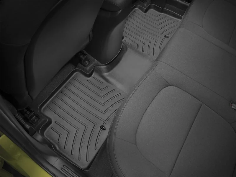WeatherTech 14+ Kia Soul Rear FloorLiner - Black - Installation View
