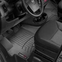 WeatherTech 14+ Dodge Ram ProMaster Front FloorLiner - Black - Installation View