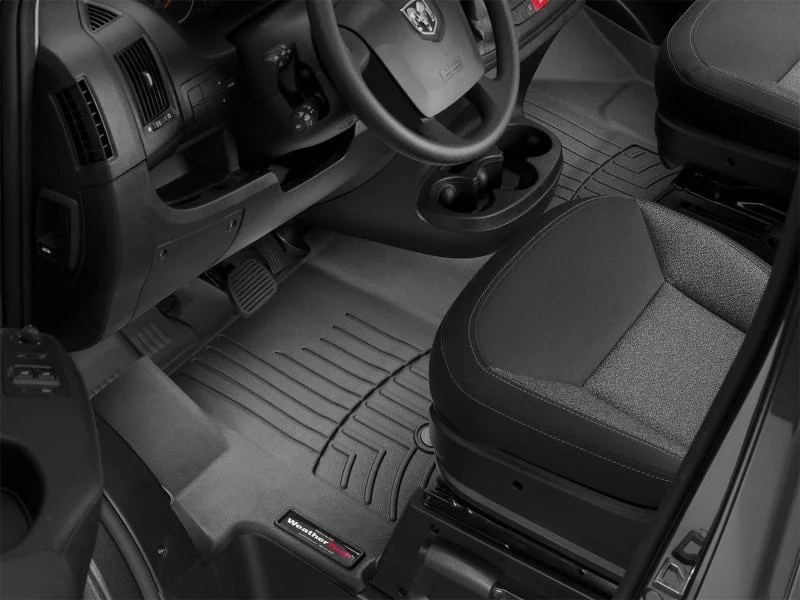 WeatherTech 14+ Dodge Ram ProMaster Front FloorLiner - Black - Installation View