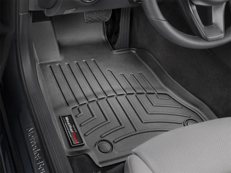 WeatherTech 15+ Mercedes-Benz C-Class Sedan Front FloorLiner - Black - Installation View
