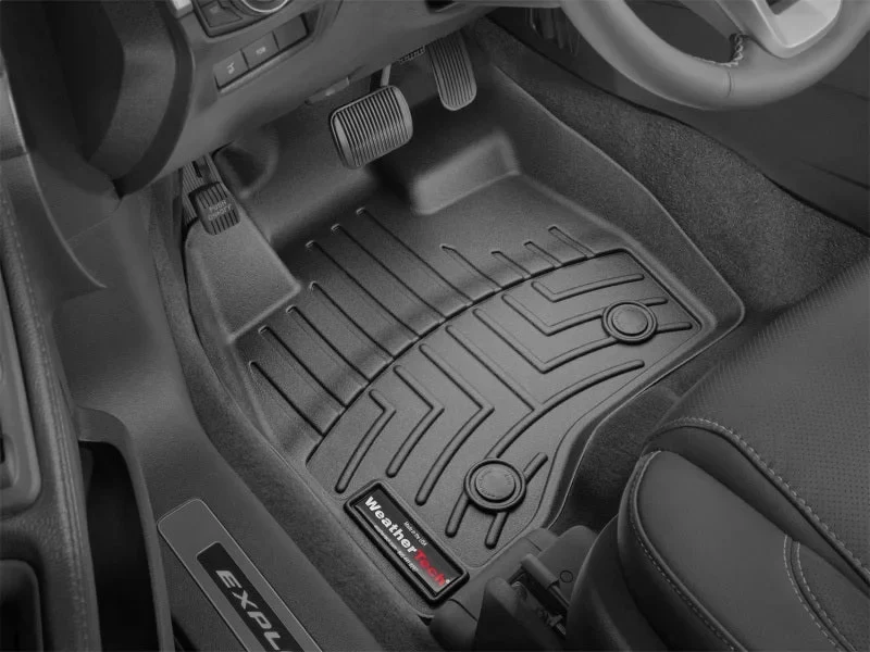 WeatherTech 2015 Ford Explorer Front FloorLiner - Black - Installation View