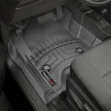 WeatherTech 2014+ Chevrolet Silverado 1500 Front FloorLiners - Black - Installation View