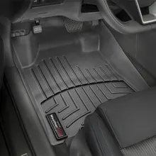 WeatherTech 2016+ Nissan Maxima Front FloorLiner - Black - Installation View