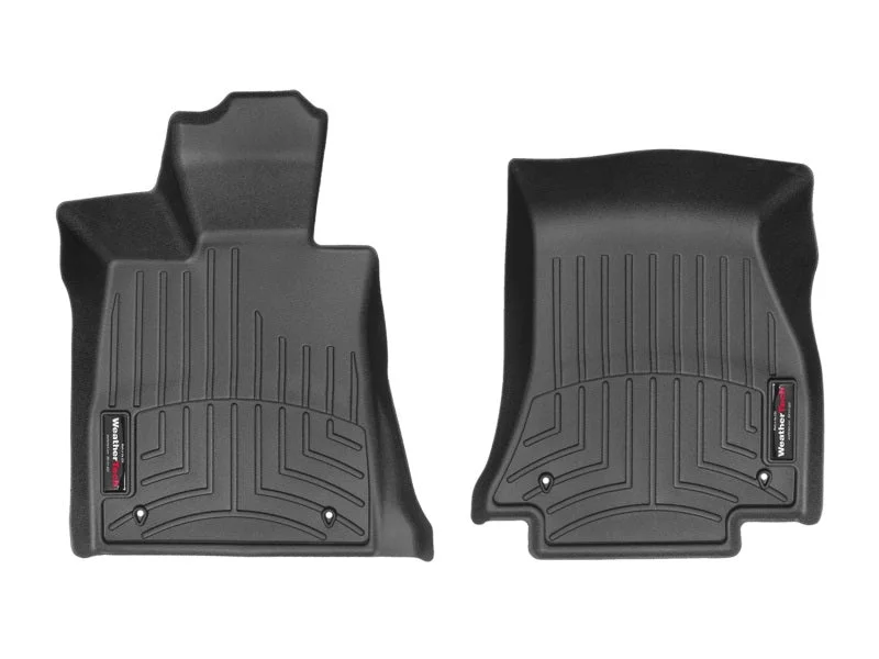 WeatherTech 2016+ BMW 7-Series Front FloorLiner - Black (w/ Rear Executive Lounge Seating Package) - Side View
