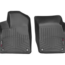 WeatherTech 17+ Audi Q7 Front FloorLiners - Black - Back View