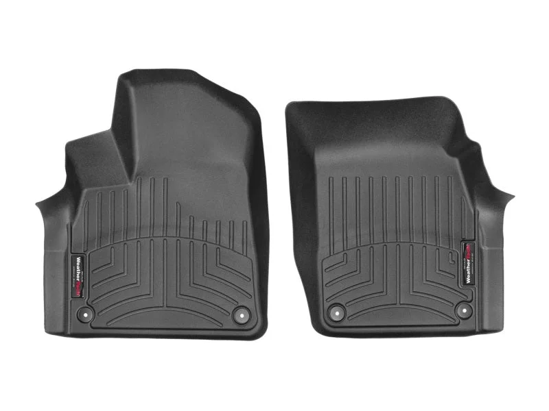 WeatherTech 17+ Audi Q7 Front FloorLiners - Black - Back View