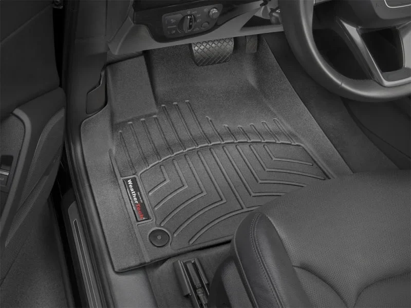 WeatherTech 17+ Audi Q7 Front FloorLiners - Black - Installation View