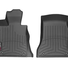 WeatherTech 2016+ BMW 7-Series Front FloorLiner - Black (No Rear Executive Lounge Seating Package) - Side View