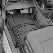 WeatherTech 2014+ Chevrolet Silverado 1500 Vinyl Front FloorLiner - Black (Fits Double / Crew Cab) - Side View