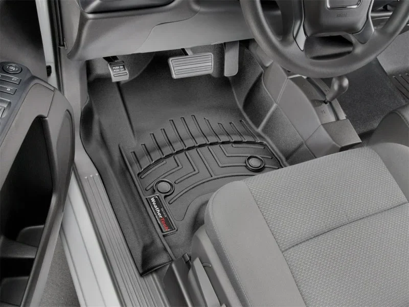 WeatherTech 2014+ Chevrolet Silverado 1500 Vinyl Front FloorLiner - Black (Fits Double / Crew Cab) - Side View