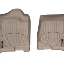 WeatherTech 07+ Chevrolet Avalanche Front FloorLiner - Tan - Back View