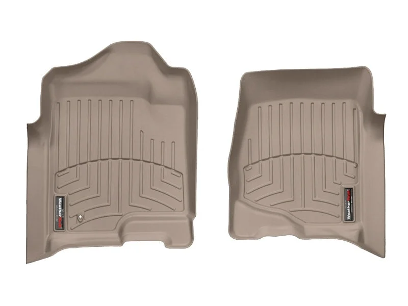 WeatherTech 07+ Chevrolet Avalanche Front FloorLiner - Tan - Back View