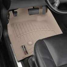 WeatherTech 07+ Chevrolet Avalanche Front FloorLiner - Tan - Installation View