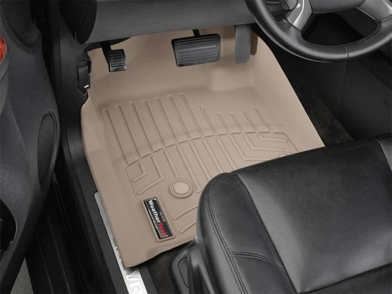 WeatherTech 07+ Chevrolet Avalanche Front FloorLiner - Tan - Installation View