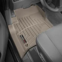WeatherTech 08+ Nissan Frontier Front FloorLiner - Tan - Installation View