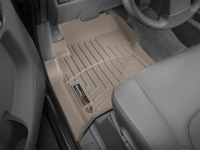 WeatherTech 08+ Nissan Frontier Front FloorLiner - Tan - Installation View