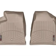 WeatherTech 08+ GMC Acadia Front FloorLiner - Tan - Back View