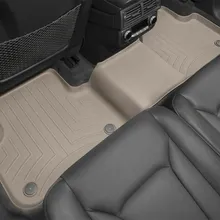 WeatherTech 2017+ Audi Q7 Rear FloorLiner - Tan - Installation View