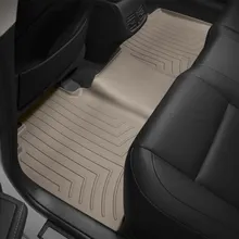 WeatherTech 2017+ Audi Q7 Rear FloorLiner - Tan - Back View