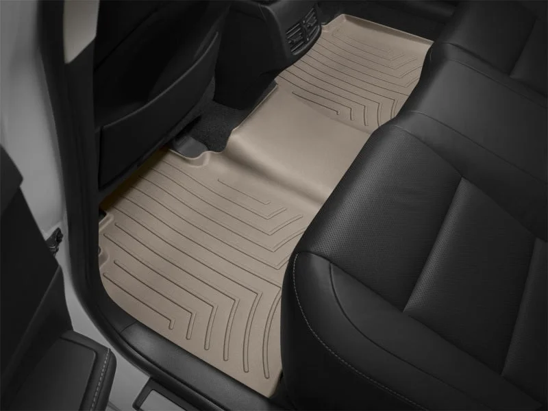 WeatherTech 2017+ Audi Q7 Rear FloorLiner - Tan - Back View
