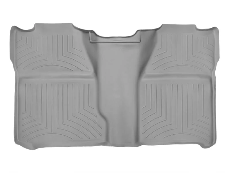 WeatherTech 07-13 Chevrolet Silverado (Excl. Hybrid) Crew Cab Rear FloorLiner - Grey - Side View